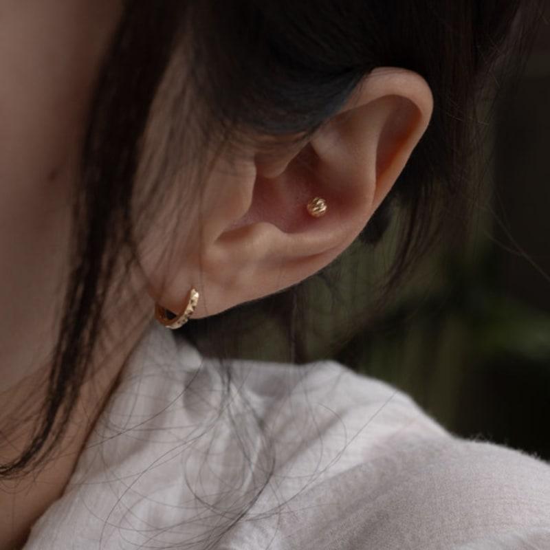 Youngglow 14k Texture Ball Piercing (2type)