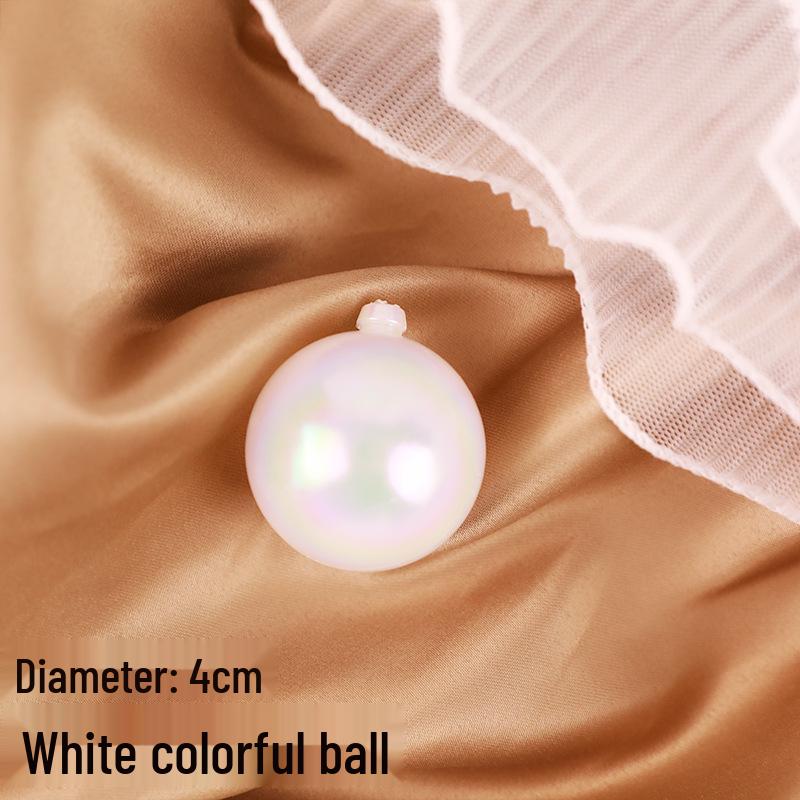 50-Piece Iridescent Wishing Balls: Colorful Transparent Cake Decorations for Birthdays