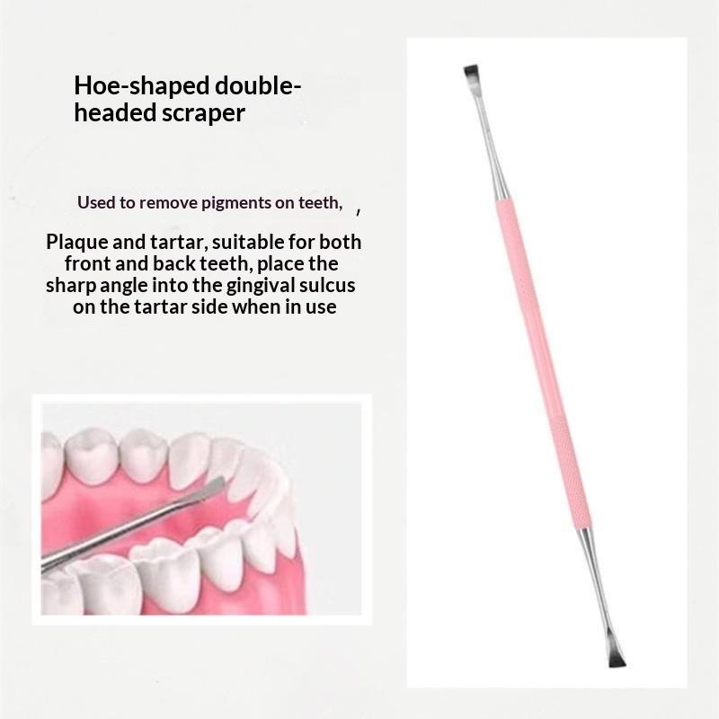 Double Headed Stainless Steel Dog Tooth Cleaner 1Pc Tartar Remover Scraper Kit Pet Oral Care Cleaning Tool Pet Grooming Dental 6