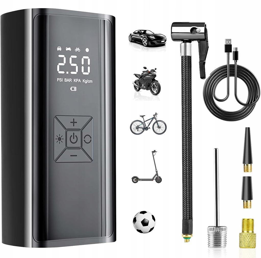 Cordless Compressor, Powerful Electric Battery Pump For Car