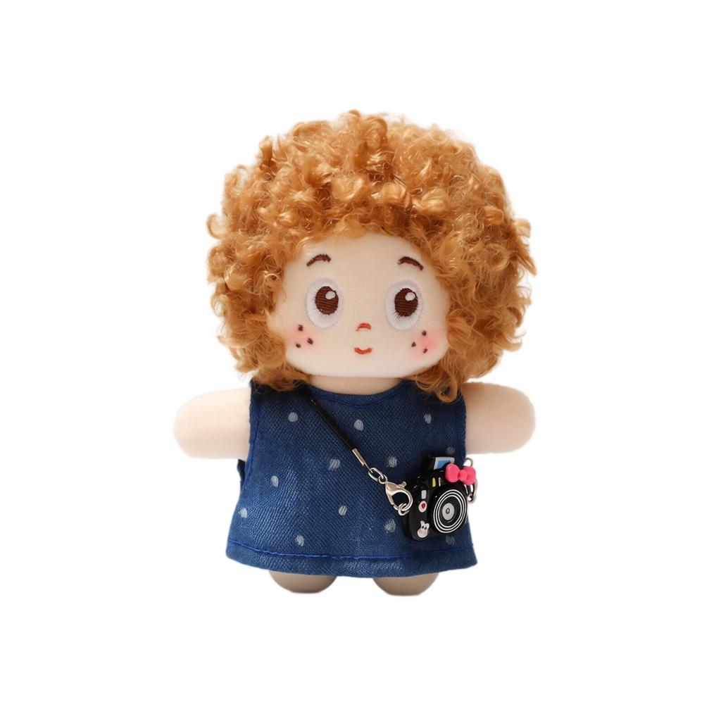 Cute Haired Freckled Girl Plush Doll - Soft Fuzzy Stuffed Animal for Kids