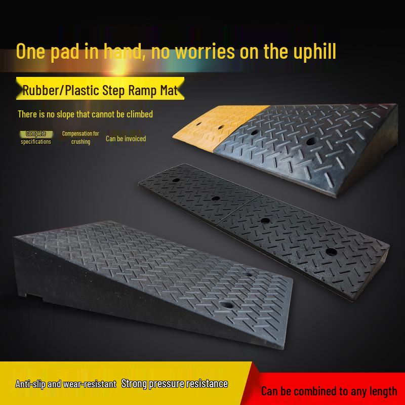 Portable Rubber-Plastic Curb Ramp Mat for Car