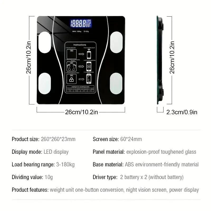 1pc Weight Scale, Household Small Electronic Scale, Precise Charging, Human Body Scale, Household Body Fat Scale