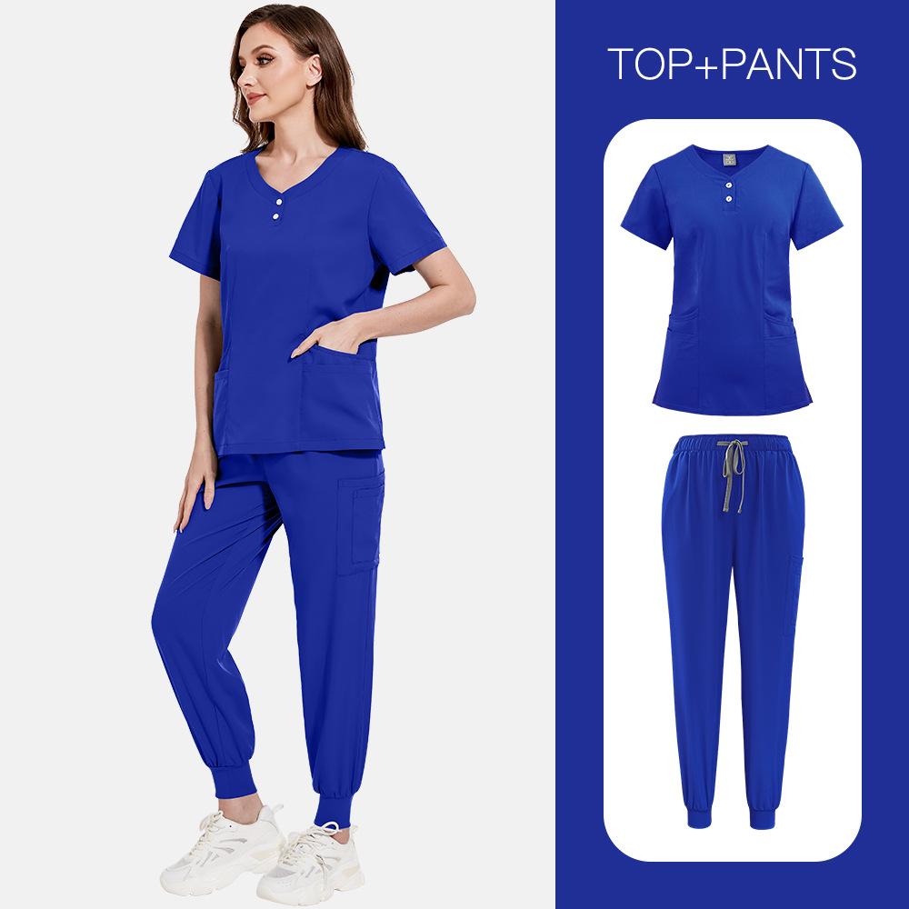 Elastic Medical Clothing Operating Room Short-Sleeved Hand-Washing Clothing Women'S Tops Work Clothing Nurse Clothing Doctor Hand-Brushing Clothing