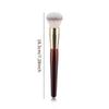 Wine Red Round Head Foundation Makeup Brush - Seamless & Soft Beauty Tool