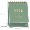 Calendario da Tavolo 2026 Mini Portatile Semplice Inglese Fatto a Mano Decorazione da Scrivania Ufficio Registro Giornaliero Studio Arredamento Accessori da Scrivania