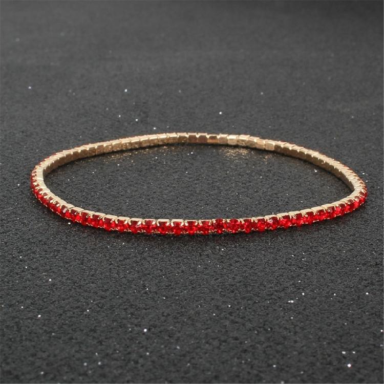 9Pcs Stackable Elastic Crystal Bead Bracelet Rhinestones Handchain Fashionable Stretch Wristchains Jewelry for Women