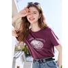 Betu Women's Round Neck Art Print Short Sleeve T-Shirt