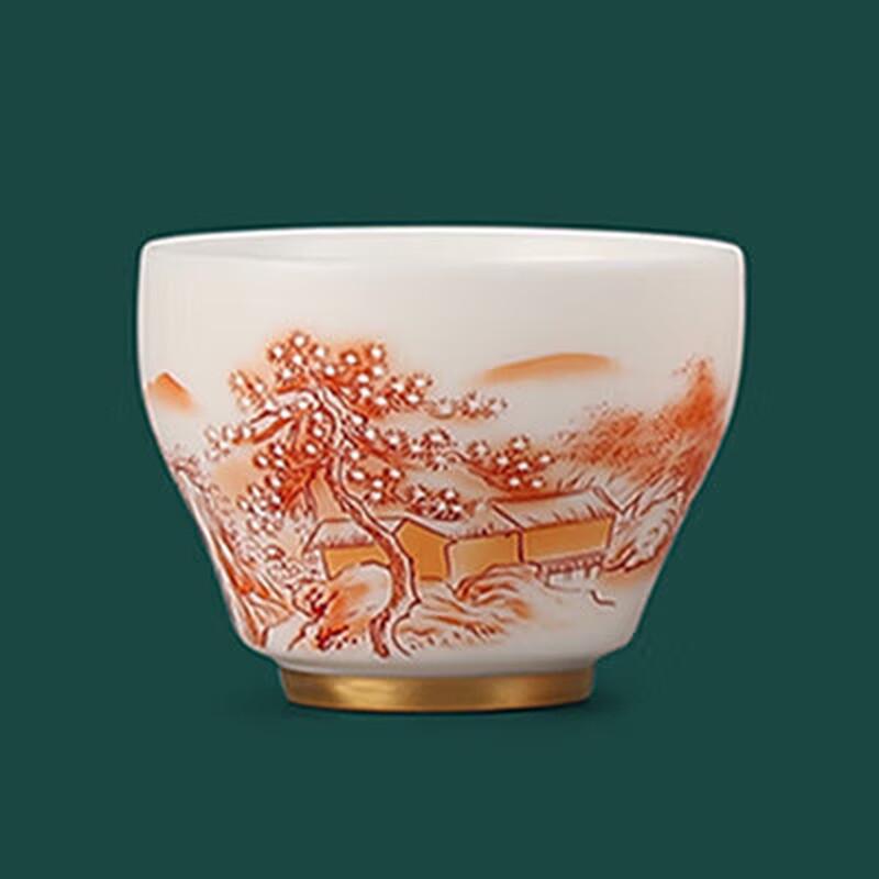 Chaxun Mutton Fat Jade White Porcelain Master Teacup