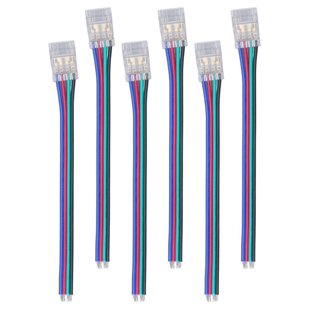 10pcs 4PIN COB LED Connectors 10mm Wire to Strip Connectors RGB Light Connectors For Home Party