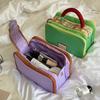 Portable High Capaci Collision Color Makeup Pouch Travel Toiletry Storage Bag Multi-Functional Cosmetic Bag Handbag Organizer