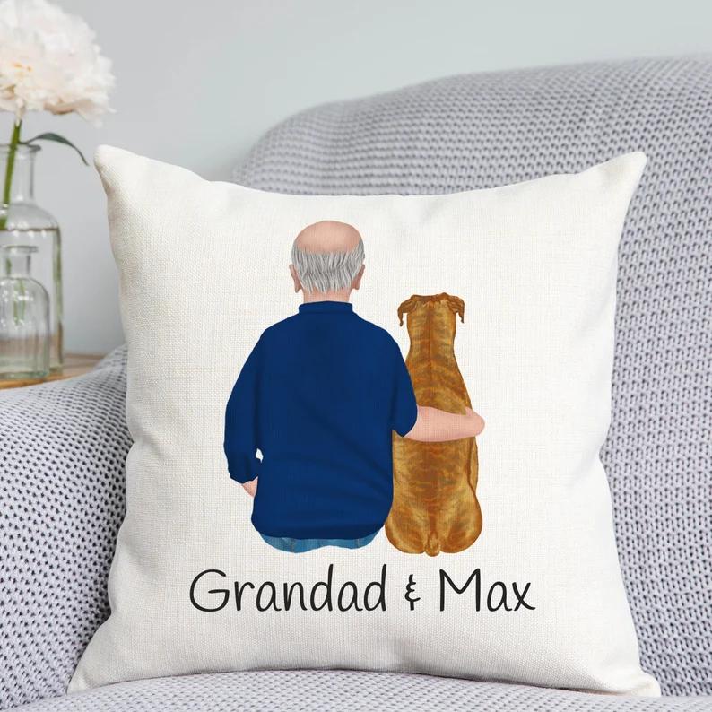 

Personalized Photo Collage Pillow Customisable Dog Cushion Throw Pillow Custom Pet Owner Decor Printed Cushion Family Photo Gift 50X50cm
