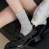 White Relief Socks Women'S Medium Tube Socks Spring And Summer Thin Stacking Socks Girl Lolita Japanese Stockings Women