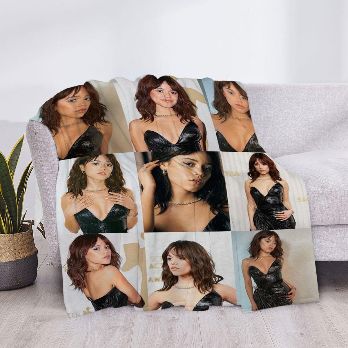 Blanket Jenna Ortega Luxury Cover Plaid Fluffy Soft Blankets & Throws Throw Sofa Knee Microfiber H Anime Child Cute Home 70x100cm