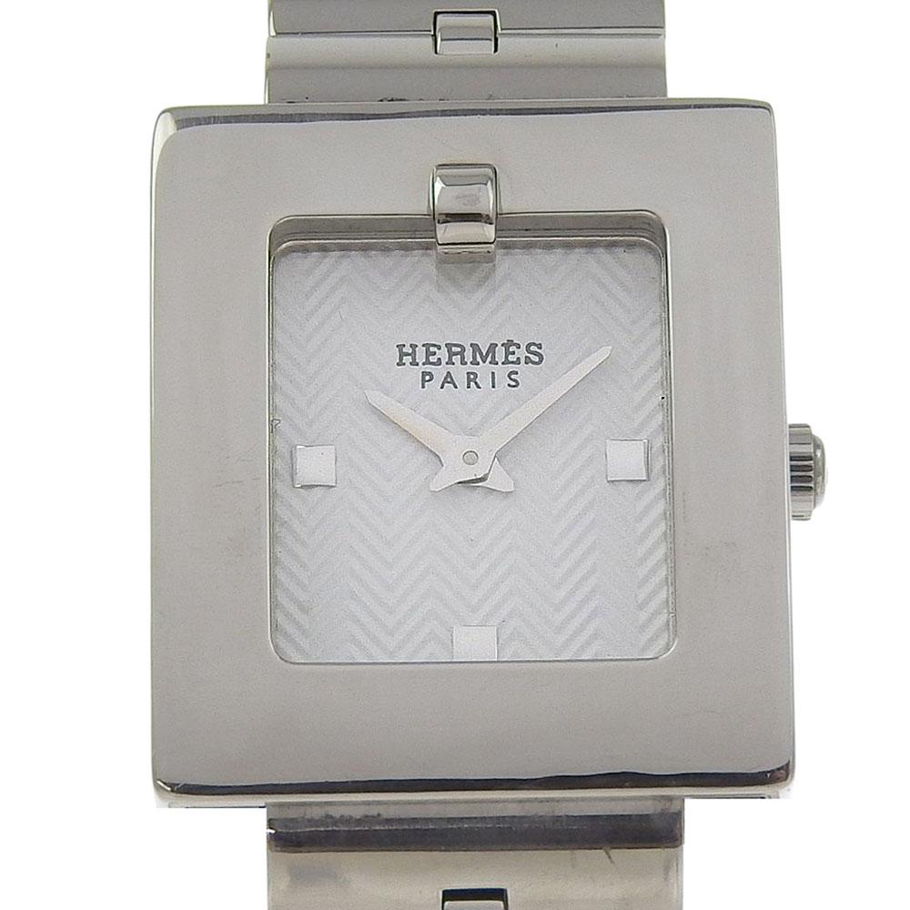 HERMES Belt watch Watches BE1.110 whiteDial Stainless Steel Quartz Analog display Women Used