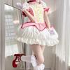 Kaname Madoka Cosplay Costume Wig Anime Puella Magi Madoka Magica Pink Dress Halloween Party Uniform Outfit for Women