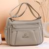 Leichte Nylon-Crossbody-Tasche mit mehreren Reißverschlussfächern, verstellbarer breiter Riemen, lässige Umhängetasche für Damen für den täglichen Gebrauch