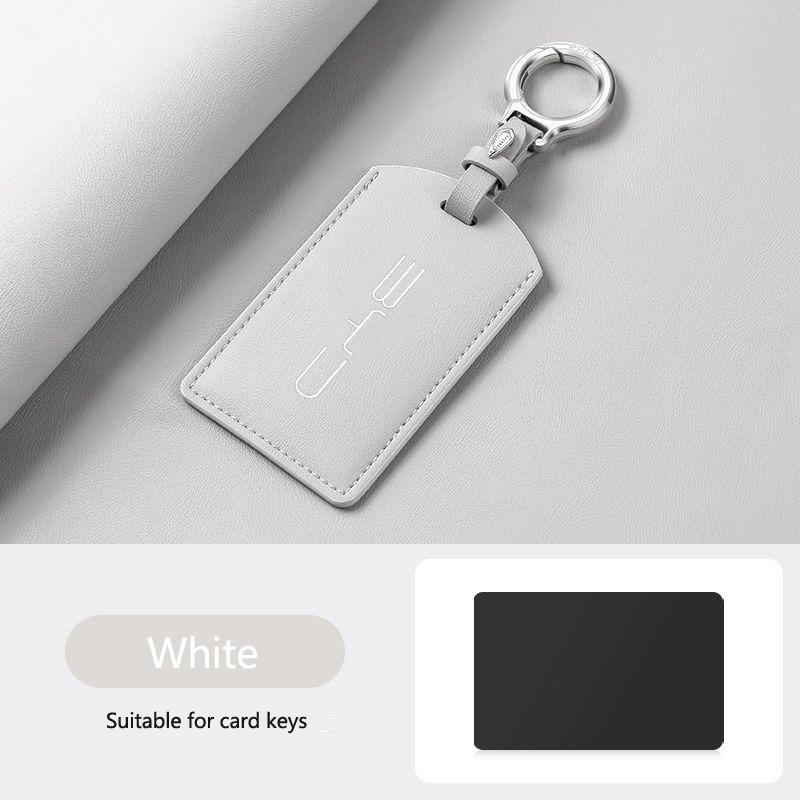 For BYD Atto3 Yuan Tang EV Han Qin Song Plus DMi Dolphin S7 S6 L3 M6 F3 F0 Leather Car NFC Card Samrt Key Case Cover Keychain