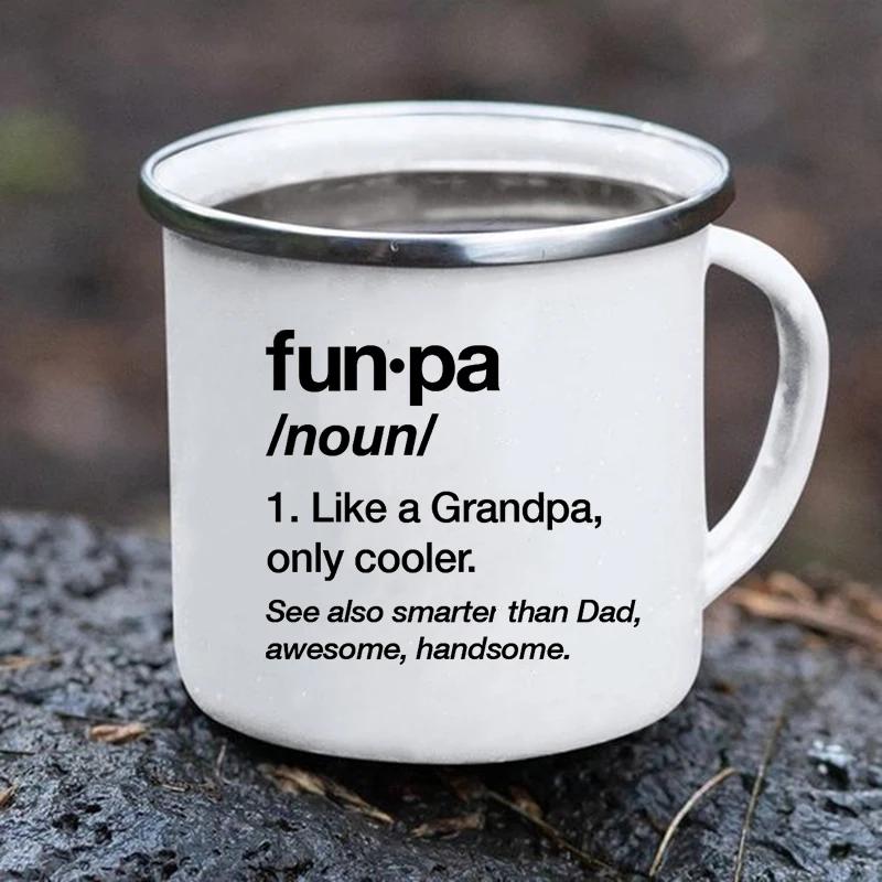 Original Breakfast Cups To Sublimate World's Best Grandpa Print Creative Enamel Coffee Mugs Cup of Coffee Travel Mug Kawaii Beer