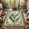 Vintage Lily Plant Carpet Living Room Bedroom Vintage Green Border Carpet Luther Plant Full Carpet Home Decoration