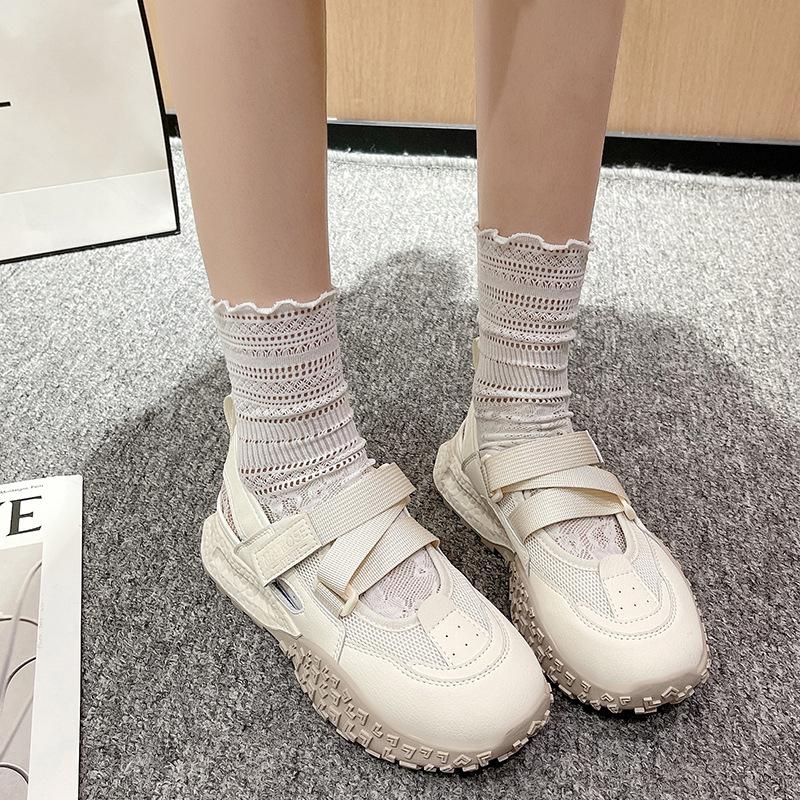 Mary Jane Baotou Sports Sandals Hollow Velcro Breathable Casual Moral Training Shoes Forrest Gump Shoes
