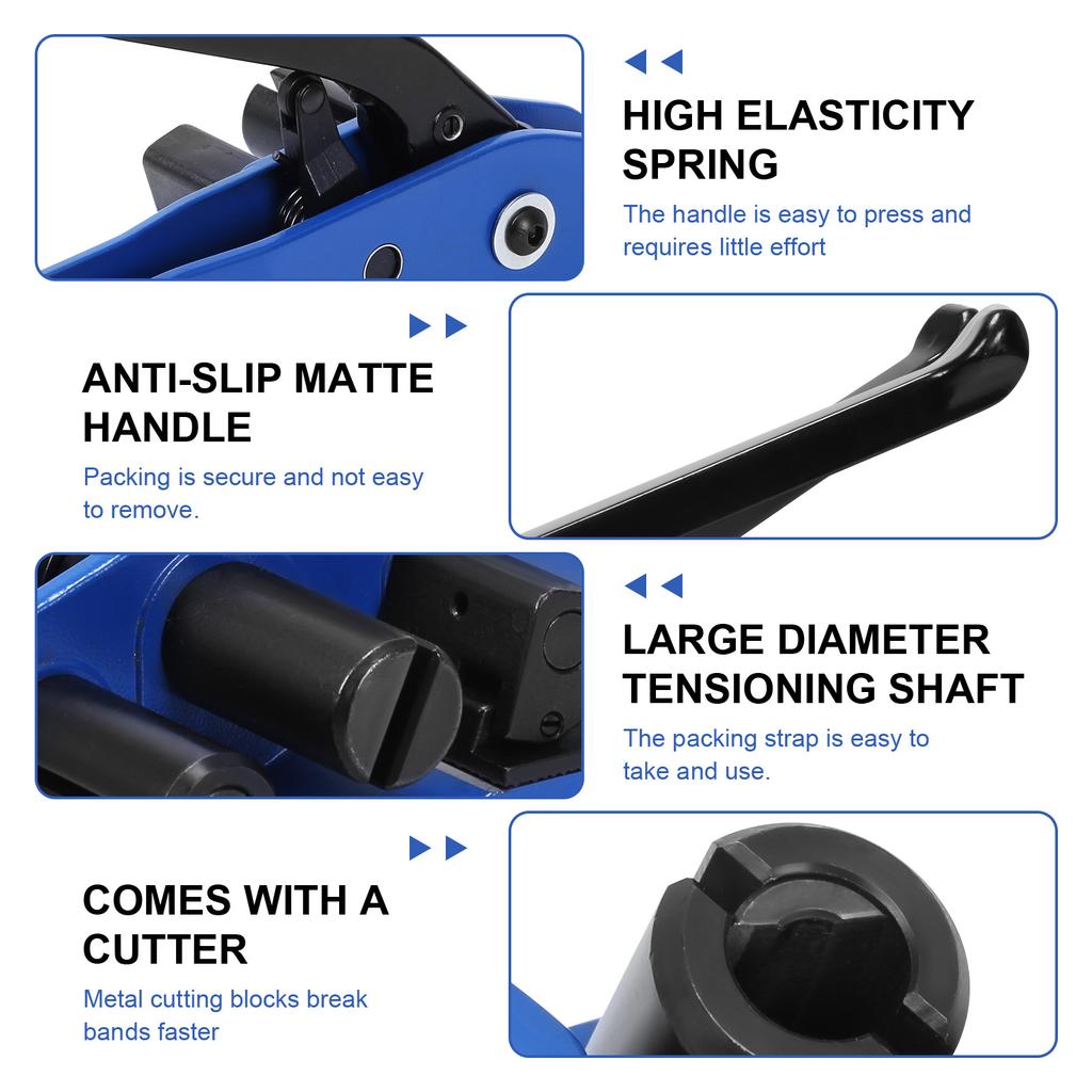 Heavy Duty Hand Strapping Tensioner with Built-in Cutter Heavy Duty Banding Strapping Tensioner for Securing Packing