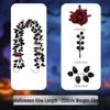 Halloween Black Pumpkin Rose & Maple Leaf Vine for Thanksgiving & Outdoor Decor
