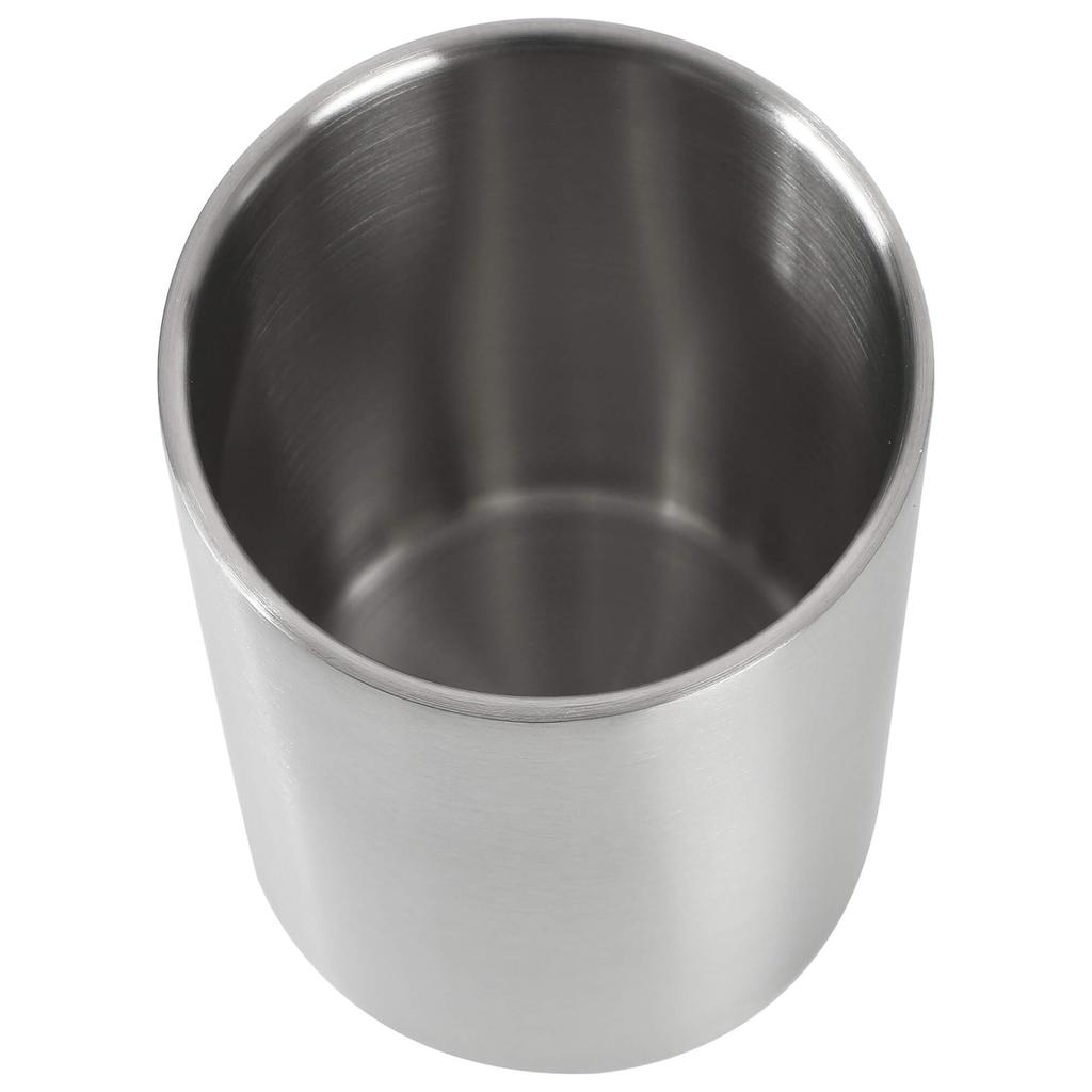 KURASHI Wine Cooler, Tabletop, Stainless Steel, Double-Walled, Champagne Bottle Cooler, Diameter 12cm x Height 19cm