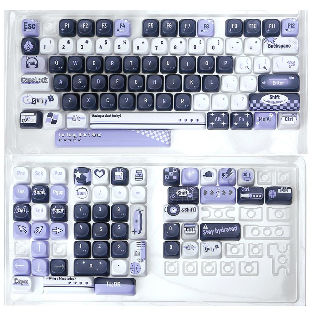 131 Keys Set PBT Keycaps Set Mechanical Keyboard Keycaps Cute Keycaps PBT Customized DIY Key Caps Kit for Mechanical Keyborad