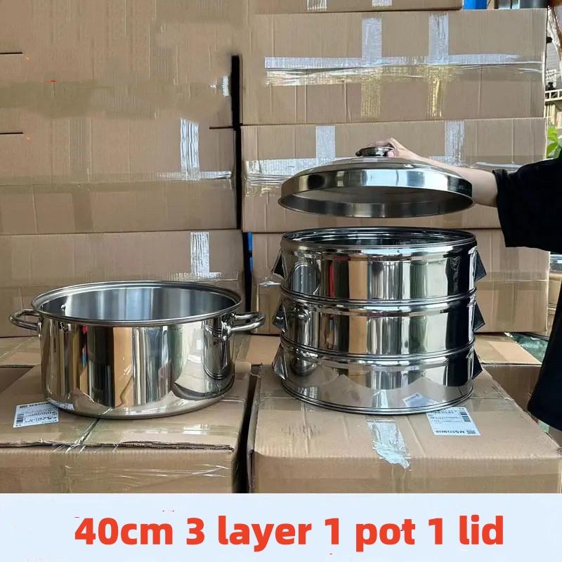 Thick Stainless Steel steamer Extra Large big Food bun buns steamer with pot Bread drawer fish rice dumpling cooker tray steamed