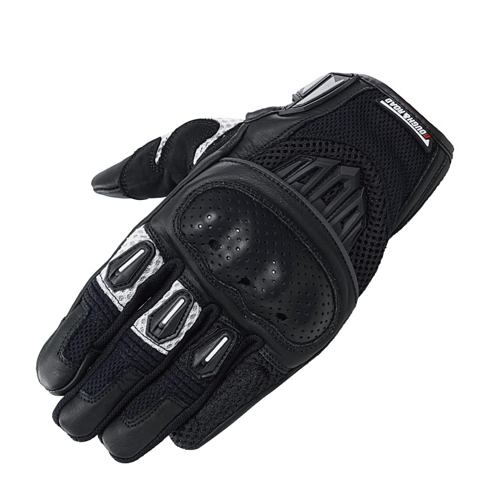

Motorcycle Protective ROUGH&ROAD Air-Through Gloves, Black/White, Size S, RR8425BK/WH1