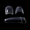 500Pcs Clear/Natural French Square Nail Tips Acrylic Nail Artificial Half False Flakes Nail Tips 10 Sizes with Clear Plastic Box