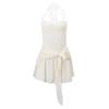 European and American winter new sexy pure desire tube top backless strap wrinkled lotus leaf neck dress women