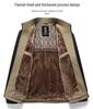 Herren Schwarz-Gold Baumwollgepolsterte Jacke mit Stehkragen und Samt-Graphen-Futter