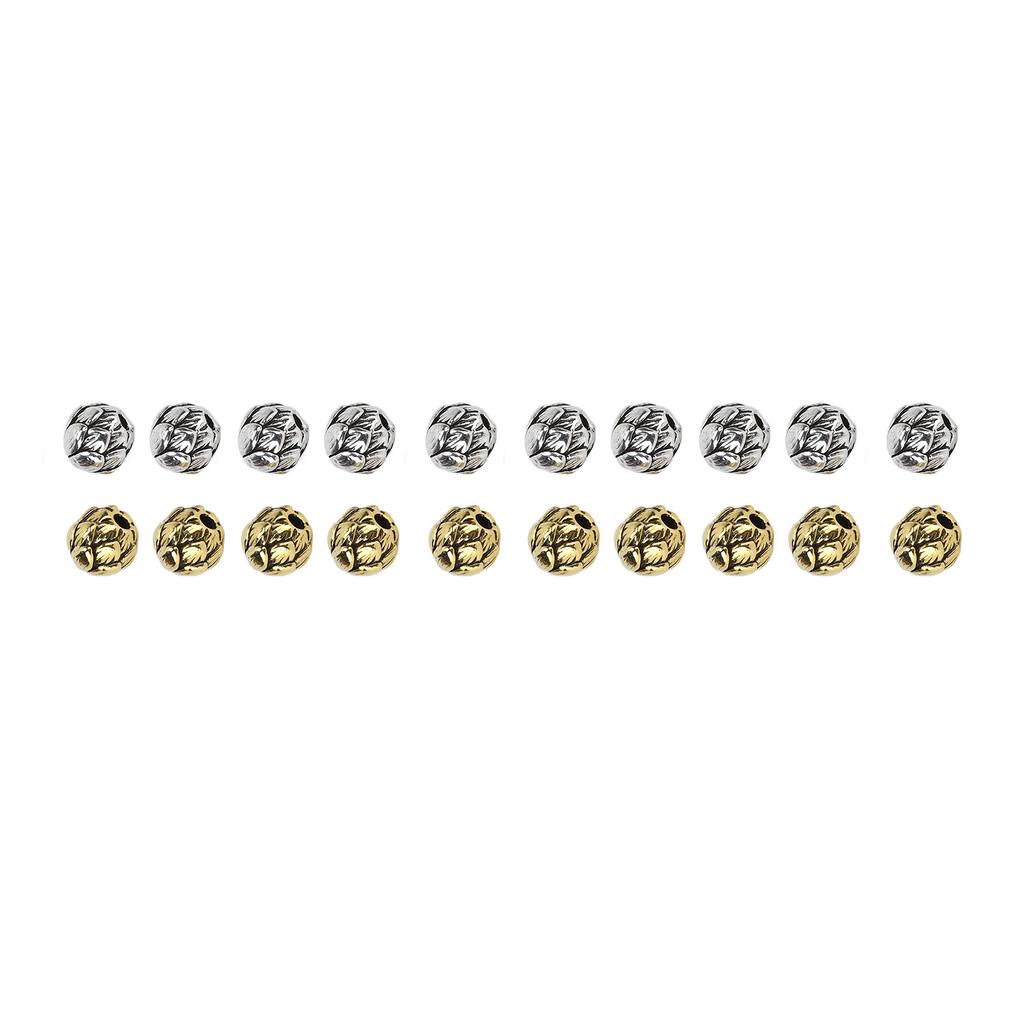 20pcs Alloy Beard Beads Retro Hair Tube Beads Jewelry DIY Pendant for Bracelet Necklace Making