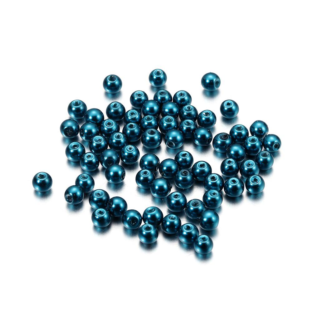 Multi-color 4mm Glass Imitation Pearl Beads for DIY Jewelry Crafting