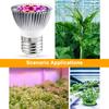 E27 Lamp Bulb Plant Grow Light Bulb Full Spectrum Plant Light Bulb Growing Succulent Pots Light Bulb 18leds