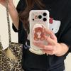 Japanese Korean Polka Dot Little Bear Sleep Cap Phone Case for iPhone 14-17/16 Pro Max.