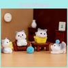 Cute Resin Cat Figurines For Fairy Gardens Miniature Desk Decorative Pieces