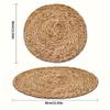 6/8PCS Handmade Natural Woven Round Placemat Set Durable Heat Resistant 30cm Table Mats for Dining Room Party Wedding Home Decor