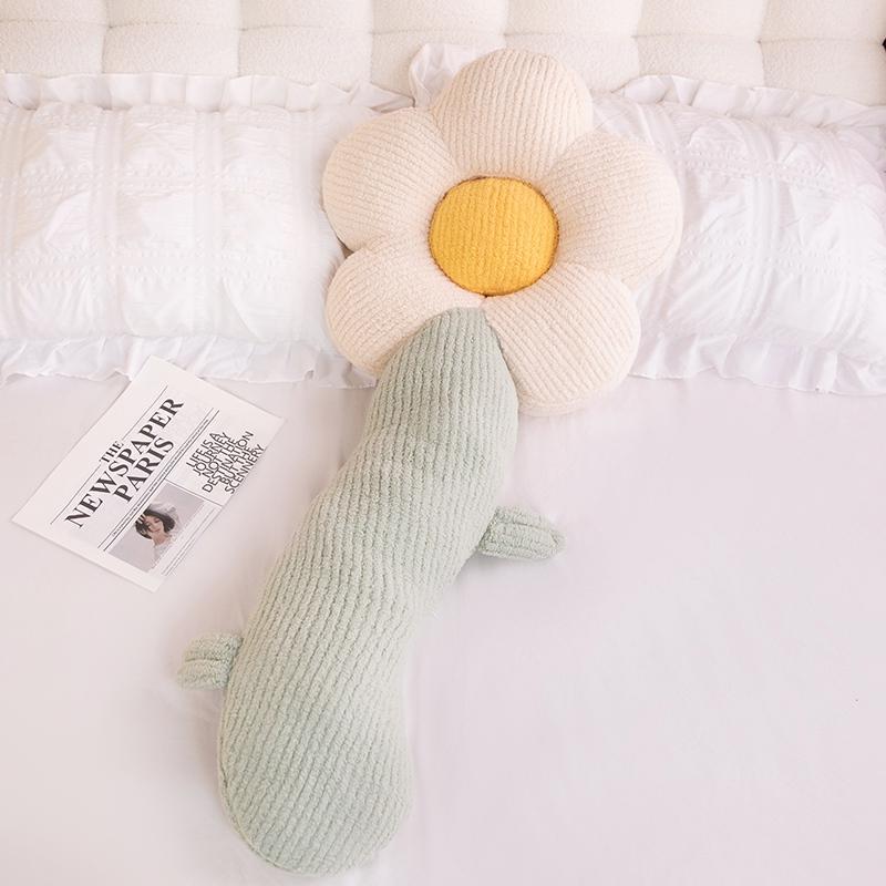 120cm Creative Soft Long Flower Pillow Plant Toys Cushion Plush Stuffed Sofa Floor Home Sofa Pillow Children Girls Gift