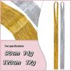 Seven-Color Glitter Hair Extensions with Gold & Silver Thread - 22 Tinsel Options