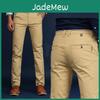 Straight Mens Pants Casual Cotton Slim Solid Color Long Pants