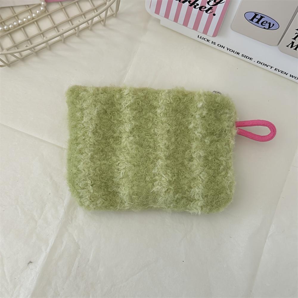 Fashion Plush Love Mouth Red Envelope Cosmetic Bag, Key Coin Wallet with ID Holder, Mixed Color, Hand Washable - Small Makeup Pouch for Students