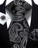 Mens Tie Paisley Jacquard Woven 8Cm Formal Business Wedding Necktie Pocket Square Set Suit Cravat High Quality Handmade Gravata