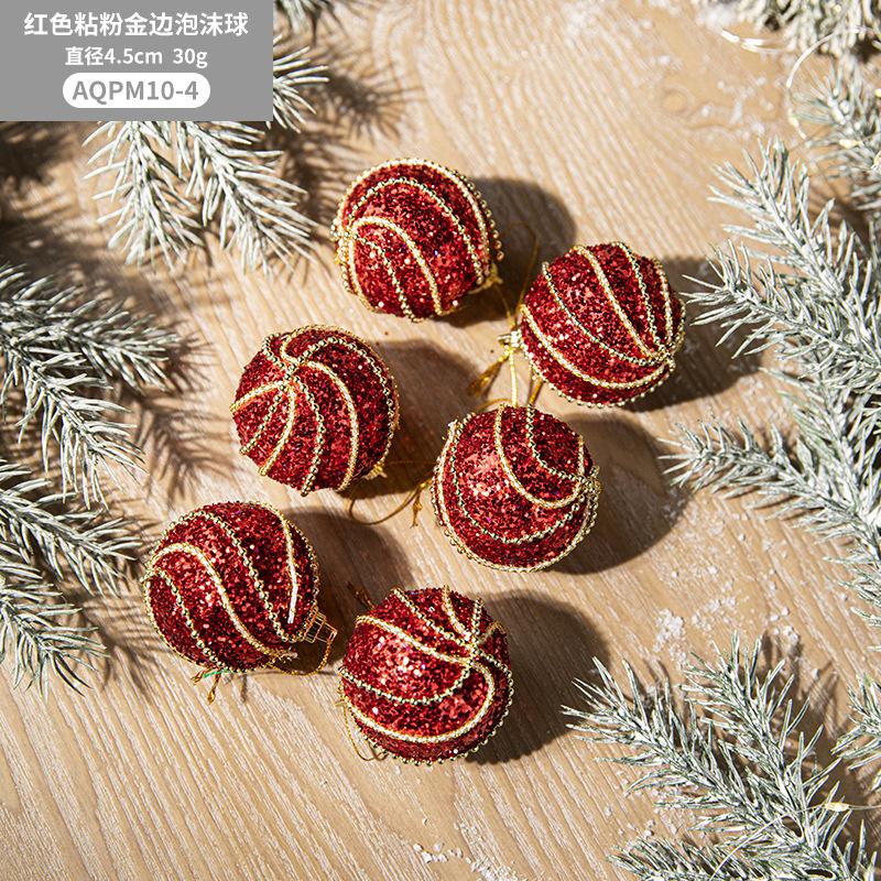 

44/9/6PCS Christmas Ball Decorative Supplies Exquisite Painted Christmas Tree Pendant Ornament 2026 Home New Year Party Decor