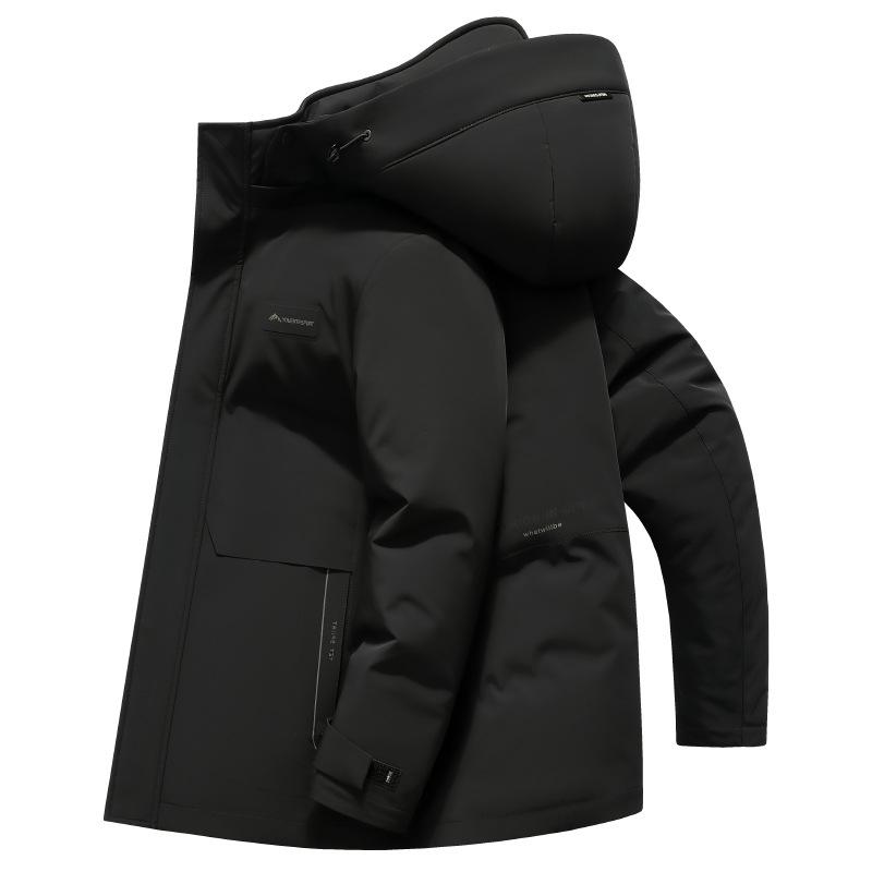2025 Men's Winter Mid-Length Detachable Liner Down Jacket - Thick & Warm Outerwear