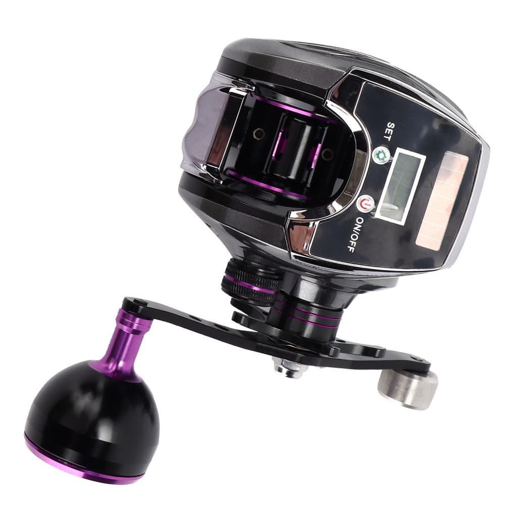 Waterproof Digital Display Baitcasting Reel 8.0:1 Speed Ratio 18+1 Bearing Number Fishing Reel Counter(Right Hand )