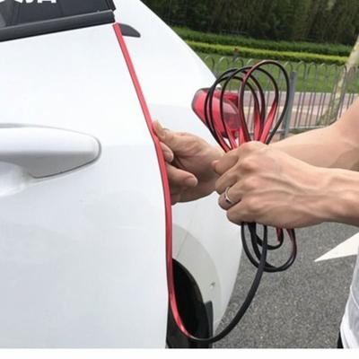 5M General Free Paste Car Door Strip Anti Scratch Auto Door Guard Colorful Universal Rubber Door Edge Protector