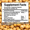 Nattokinase Dietary Supplement, With Black Pepper Extract, 120 Capsules, Gluten-Free